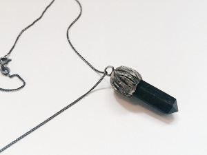 Bloodstone Capped Necklace by Cate Richards (Monumenta Jewelry)