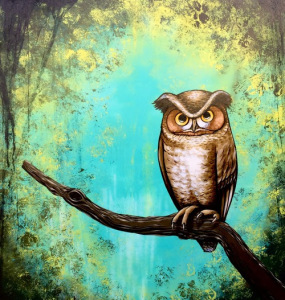 "Owl on a Branch" by Joseph Brooks 